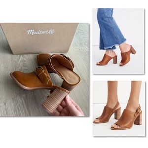 NWT Madewell The Riley Convertible Slingback Mules